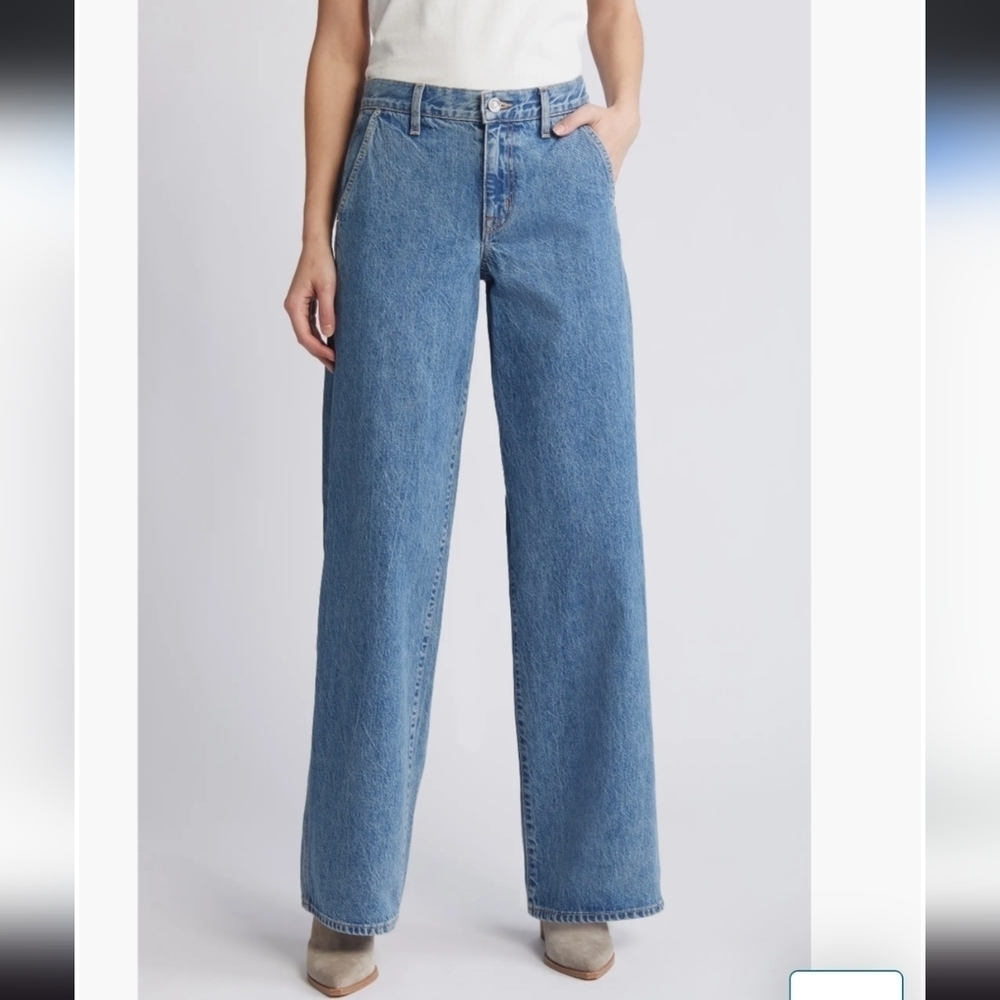 Slvrlake Mica Low Rise Double Seam Wide Leg Jeans Size 30 USA Made